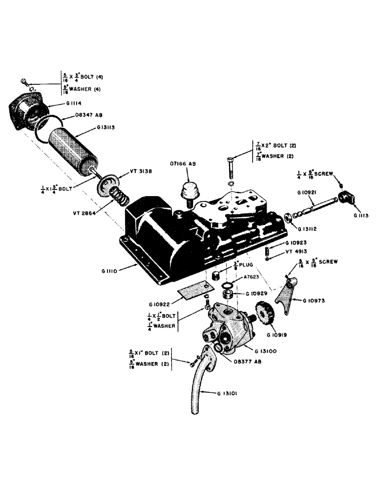 Схема запчастей Case IH 600B-SERIES - (106) - HYDRAULIC PUMP AND ADAPTER, 510B AND 511B TRACTORS (08) - HYDRAULICS