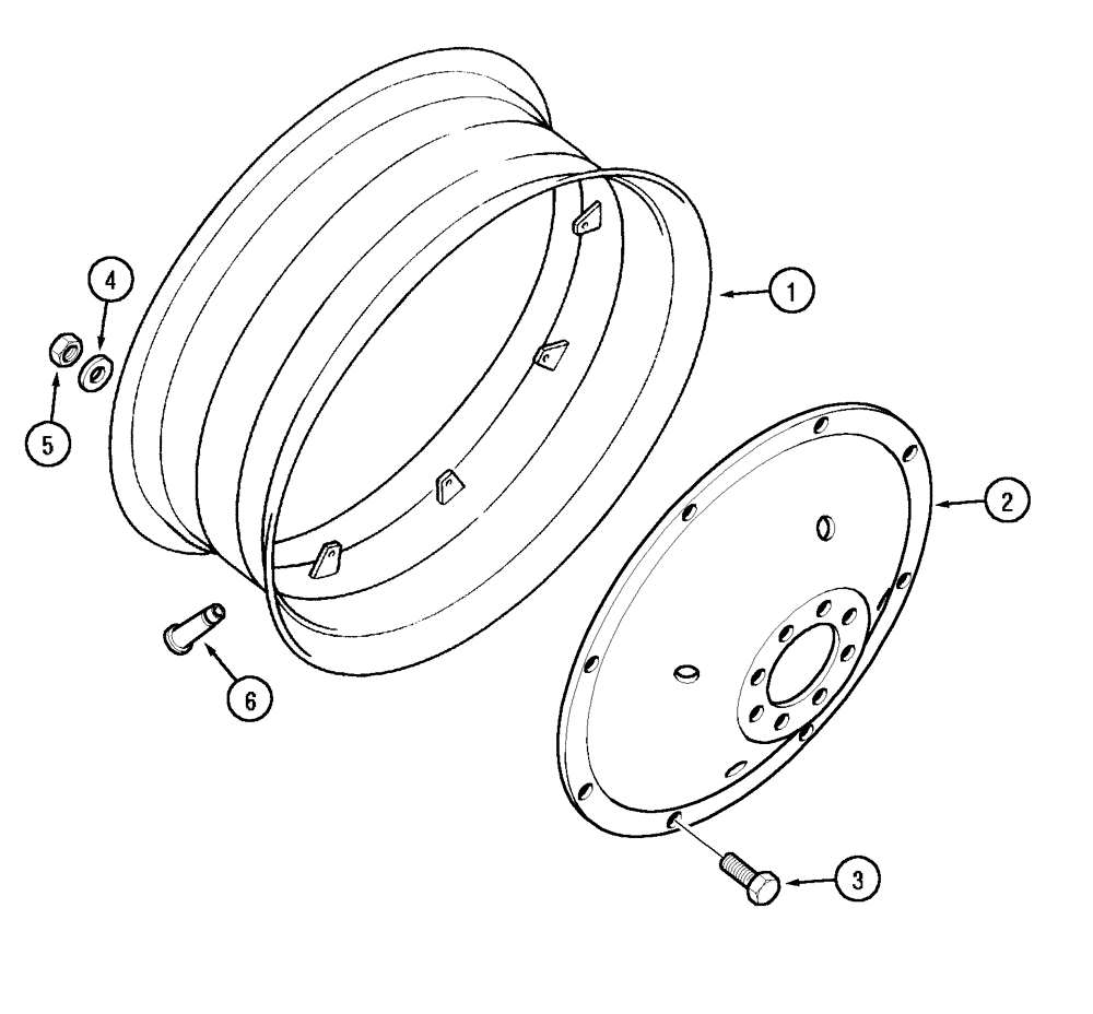 Схема запчастей Case IH CX60 - (06-44) - REAR WHEELS - ADJUSTABLE (06) - POWER TRAIN