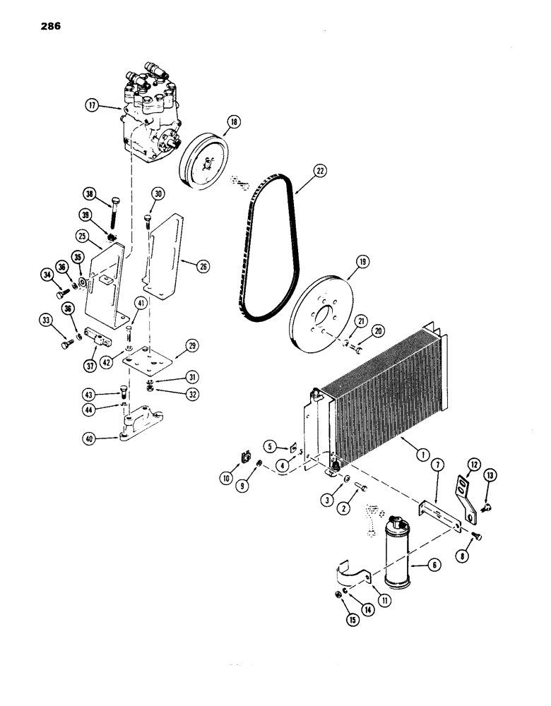 Схема запчастей Case IH 1070 - (286) - AIR CONDITIONER (09) - CHASSIS/ATTACHMENTS