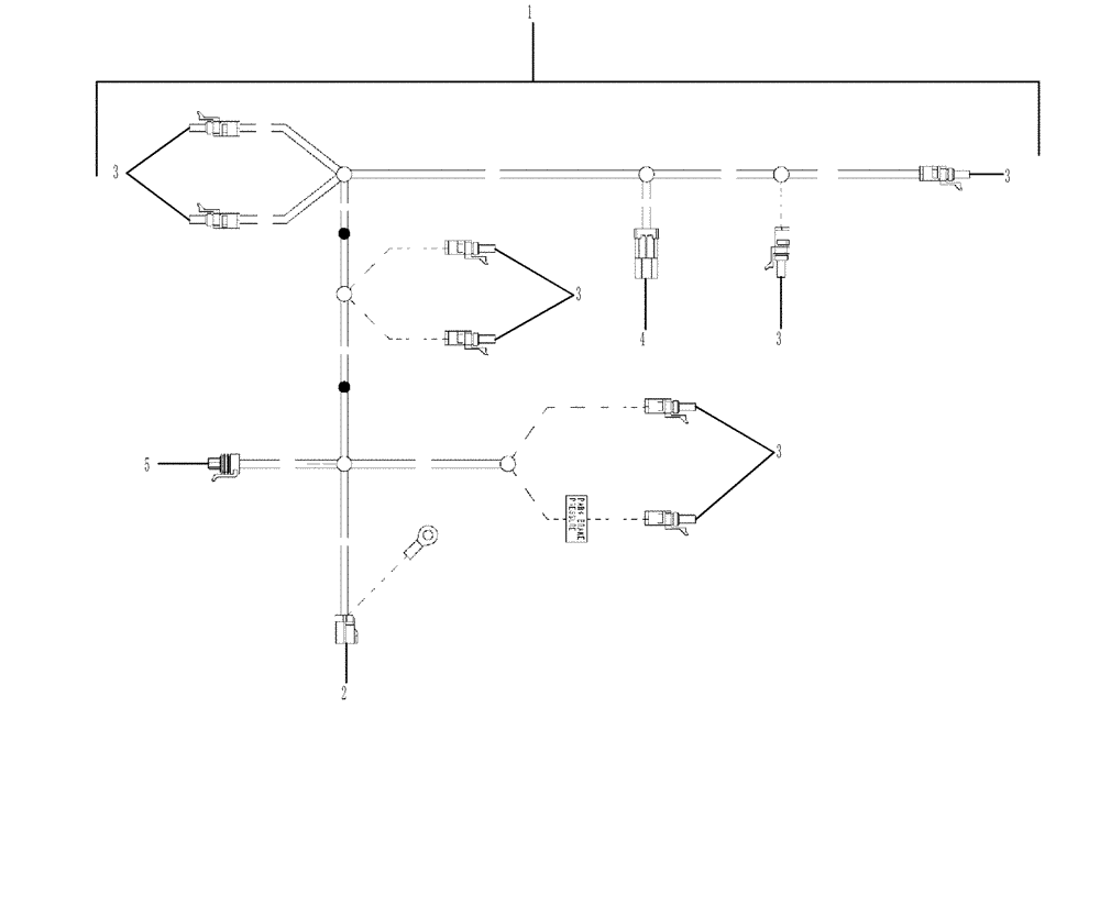 Схема запчастей Case IH 7130 - (55.100.59) - HARNESS, CHASSIS, FRONT LOWER (55) - ELECTRICAL SYSTEMS