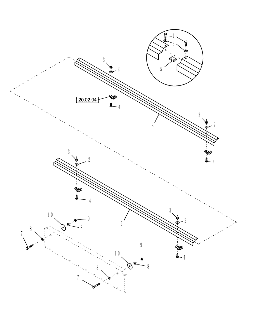 Схема запчастей Case IH DHX362 - (20.01.20) - TUBE SHIELDS (12) - MAIN FRAME