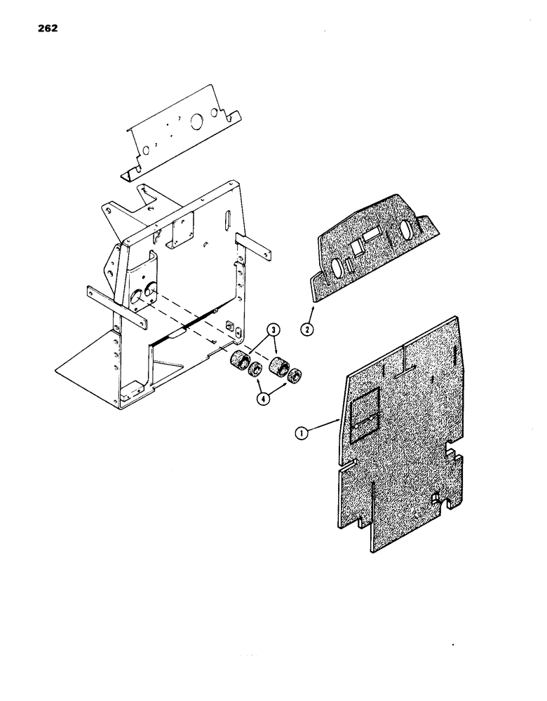 Схема запчастей Case IH 1070 - (262) - INSULATION, FIREWALL (09) - CHASSIS/ATTACHMENTS