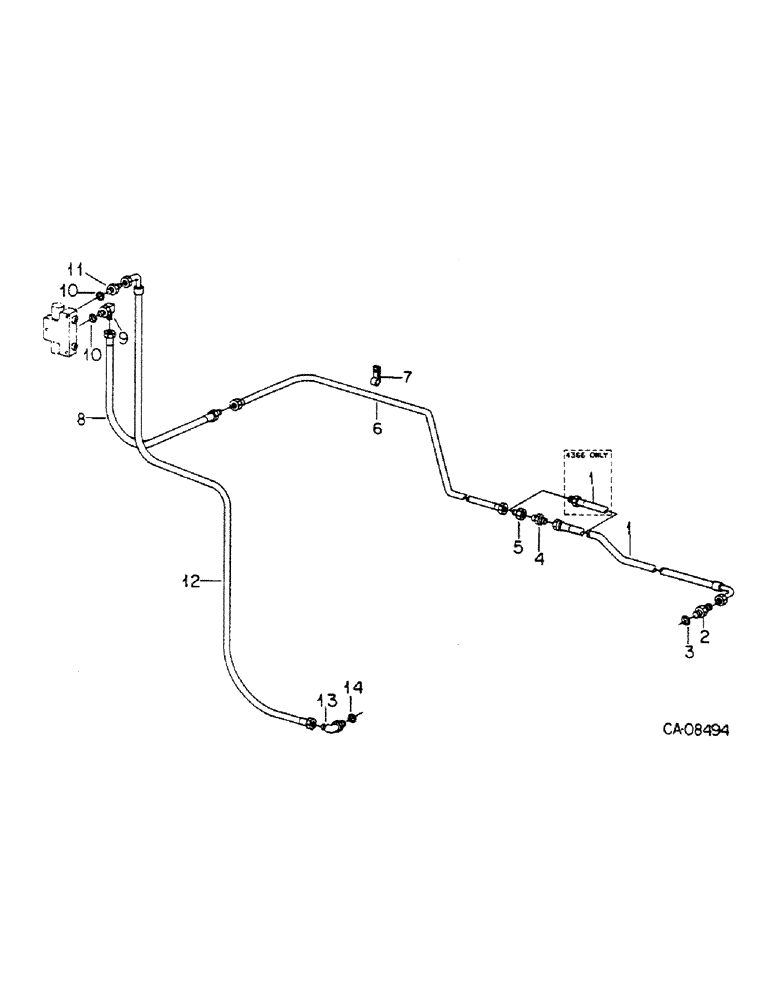 Схема запчастей Case IH 4386 - (10-13) - HYDRAULICS, VALVE SUPPLY, 4366 TRACTORS, 4386 TRACTORS WITH SERIAL NO. 1500 AND BELOW (07) - HYDRAULICS