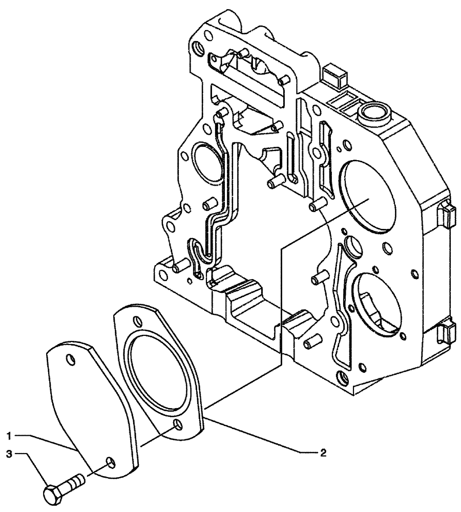 Схема запчастей Case IH SPX3320 - (03-022) - GEAR COVER - PLATE (01) - ENGINE