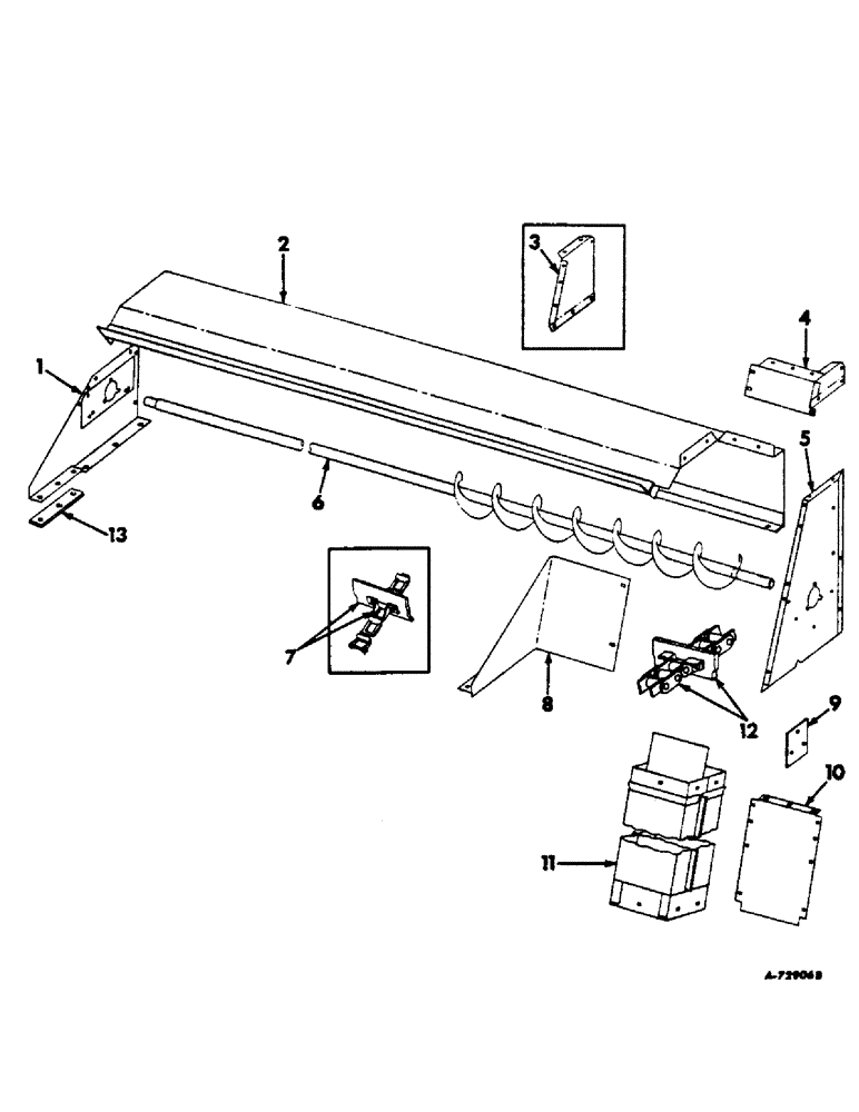 Схема запчастей Case IH 303 - (142) - GRAIN TANK RAISED LEVELING AUGER, STANDARD, FOR RICE, SPECIAL FOR GRAIN (80) - CROP STORAGE/UNLOADING
