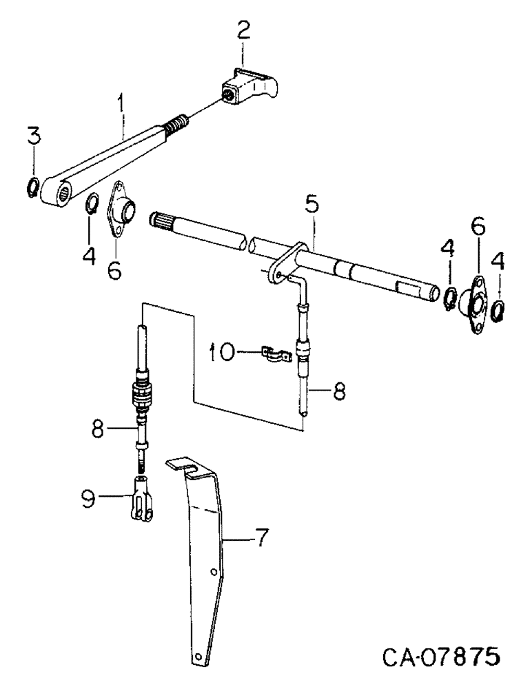 Схема запчастей Case IH 5488 - (07-27) - DRIVE TRAIN, PARK LOCK CONTROLS, EXTERNAL, TRACTORS WITHOUT DYNAMIC BRAKES (04) - Drive Train