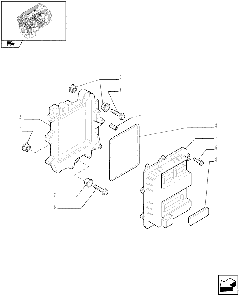 Схема запчастей Case IH F3CE0684F E001 - (55.440.01) - ELECTRONIC INJECTION (504188405) (06) - ELECTRICAL SYSTEMS