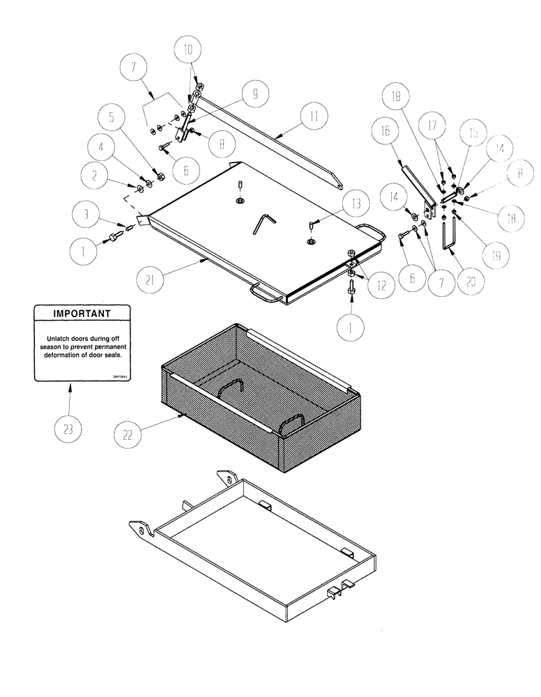 Схема запчастей Case IH 1124 - (E33) - COVER, CLAMP & GRILL 