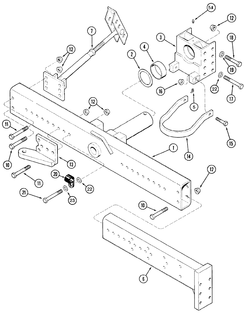 Схема запчастей Case IH 2344 - (05-22[01]) - AXLE, STEERING - EXTENSIONS - POWER GUIDE AXLE, BSN JJC0174449 (04) - STEERING