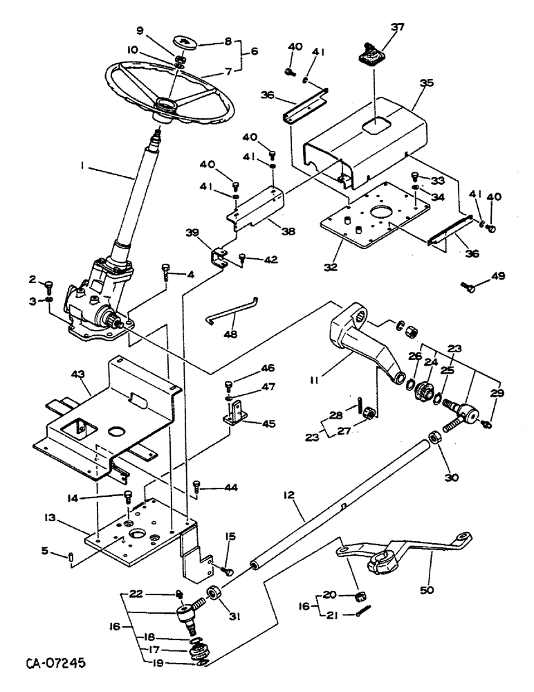 Схема запчастей Case IH 284 - (05-10) - STEERING, POWER STEERING GEAR BOX, LINKAGE AND CONNECTIONS (04) - STEERING