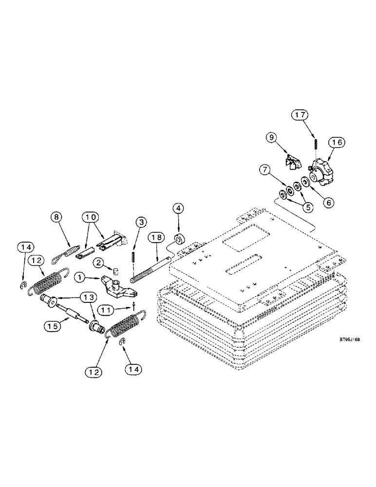 Схема запчастей Case IH 2144 - (9G-26) - MECHANICAL SUSPENSION SEAT, WEIGHT ADJUSTMENT (10) - CAB & AIR CONDITIONING