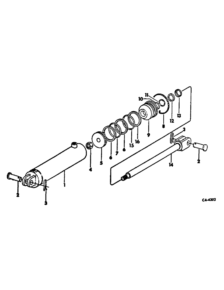 Схема запчастей Case IH 55 - (D-19) - REMOTE CONTROL HYDRAULIC CYL., RECOMMENDED HYDRAULICS FOR TRAC. W/ HYD. SYSTEMS RATED UP TO 2500 PSI 