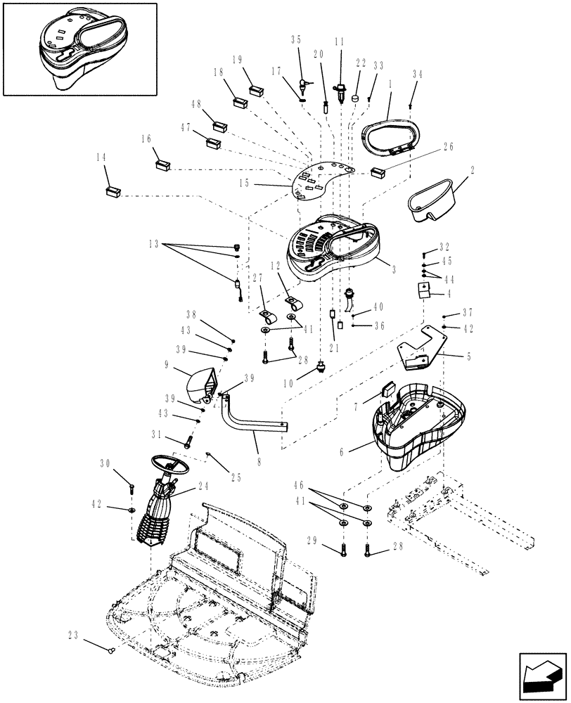 Схема запчастей Case IH WDX1202 - (10.14[2]) - CAB CONTROLS (10) - OPERATORS PLATFORM/CAB