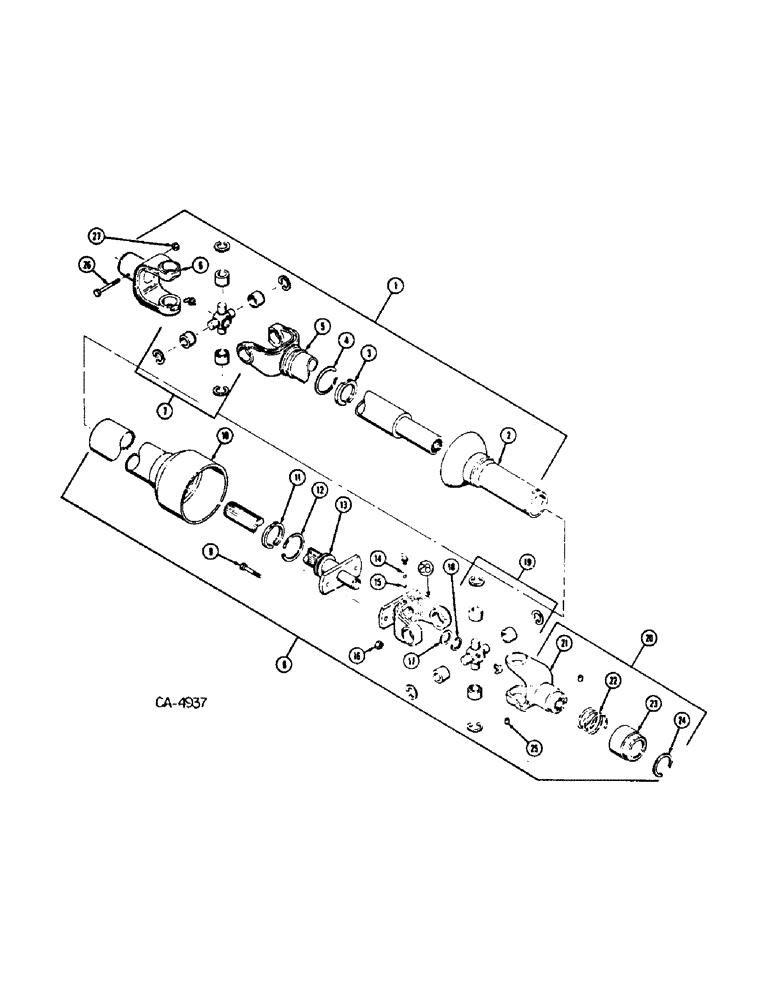 Схема запчастей Case IH 750 - (E-14) - P.T.O. ASSEMBLY 