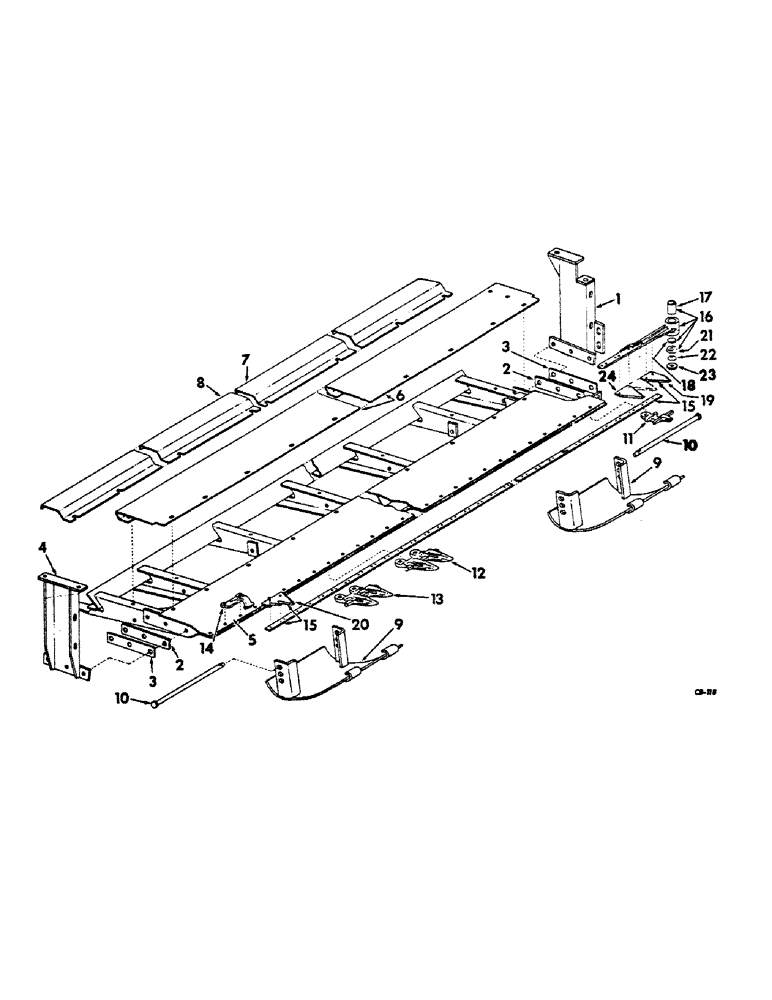 Схема запчастей Case IH 816 - (G-33) - CUTTER BAR, KNIVES, STONE SHOE AND RELATED PARTS CONVERSION 