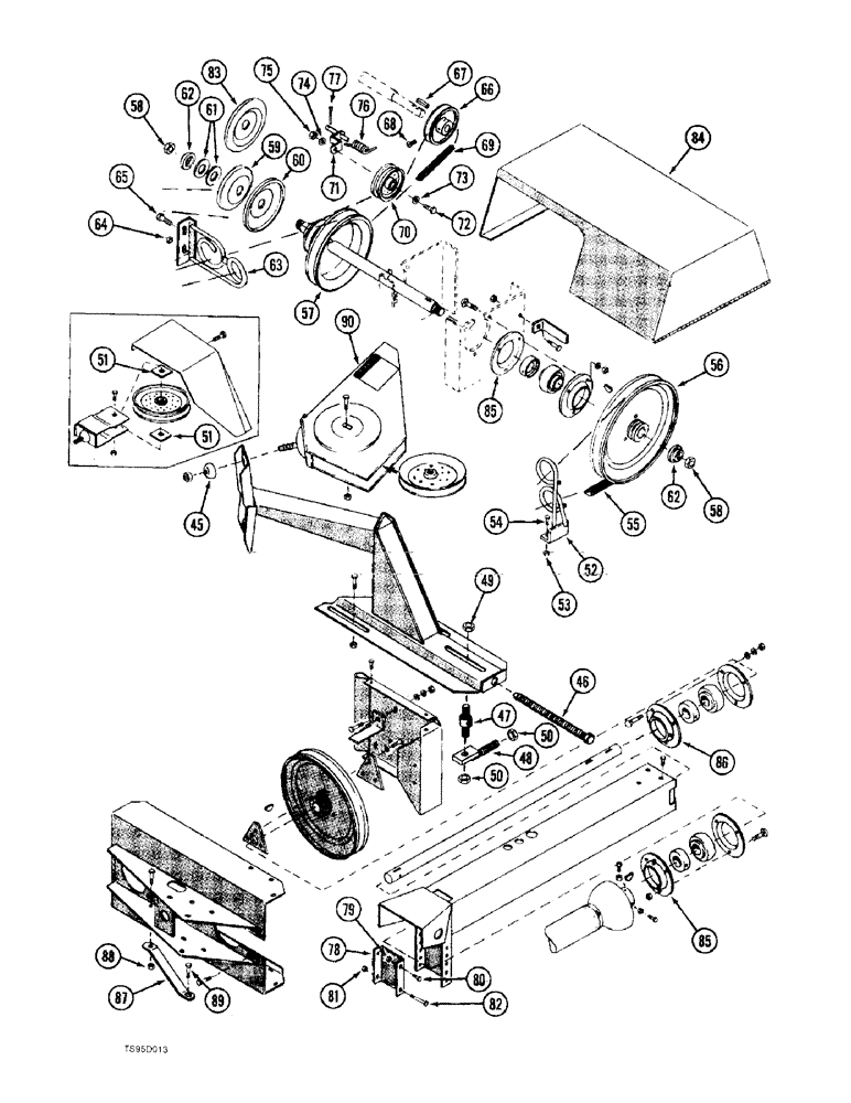 Схема запчастей Case IH 736 - (9-20) - MAIN DRIVES (CONTD) (09) - CHASSIS