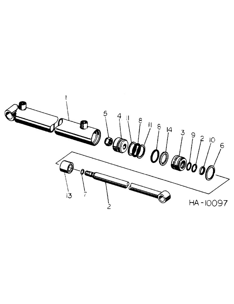 Схема запчастей Case IH 55 - (J-16) - WING LIFT HYDRAULIC CYLINDER 