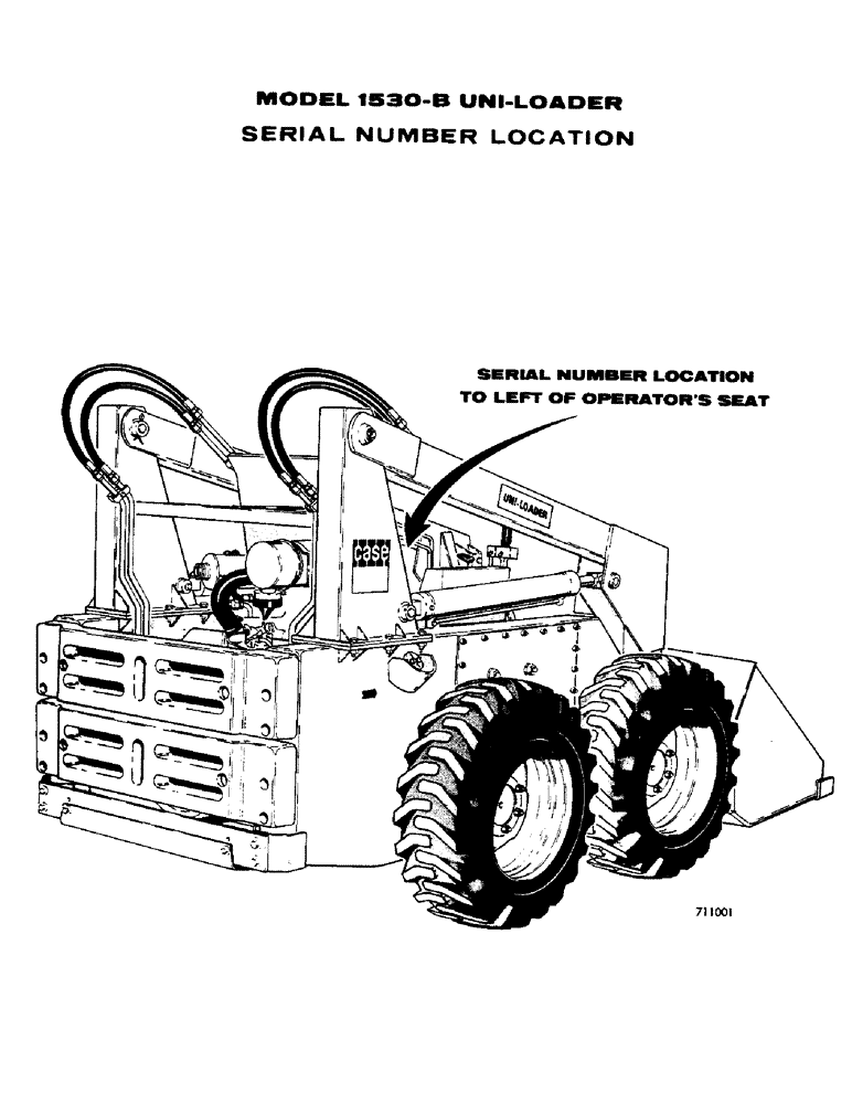 Схема запчастей Case IH 1530 - (004) - SERIAL NUMBER LOCATION (00) - PICTORIAL INDEX