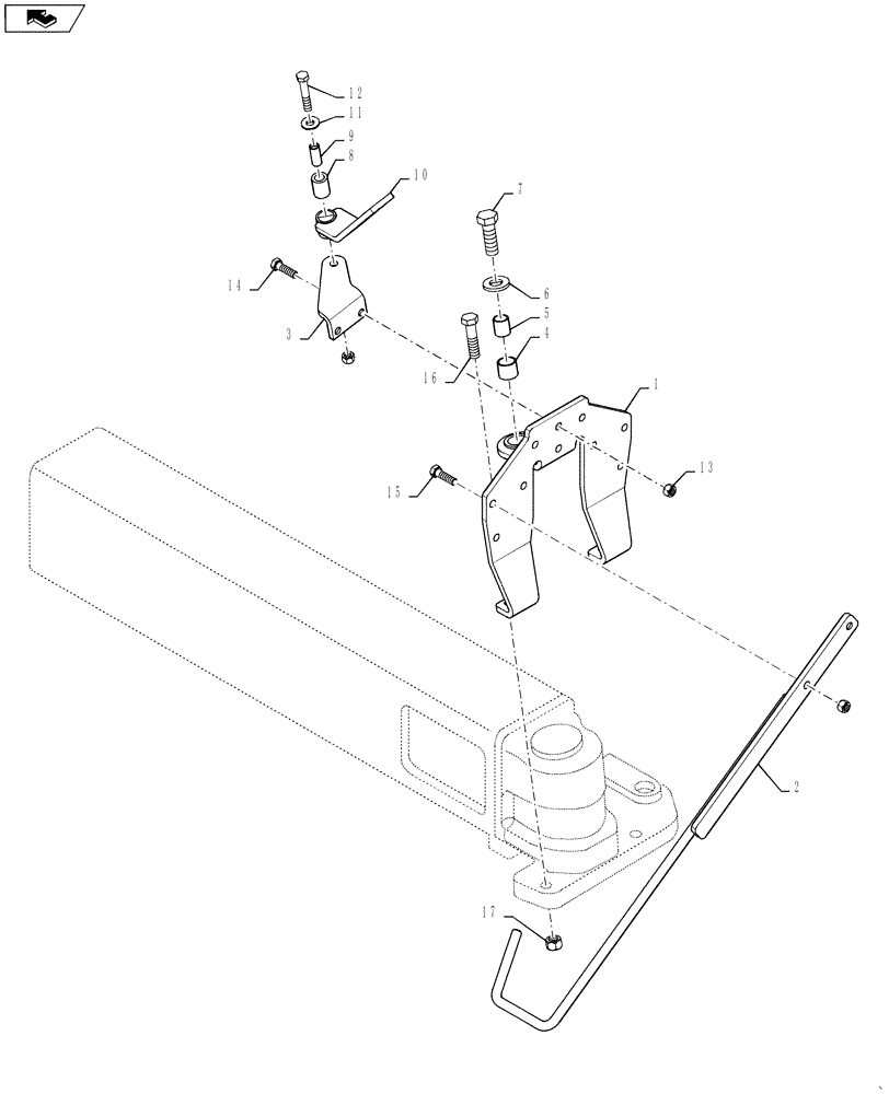 Схема запчастей Case IH 4420 - (04-006) - HOSE PIVOT GROUP, LF Suspension & Frame