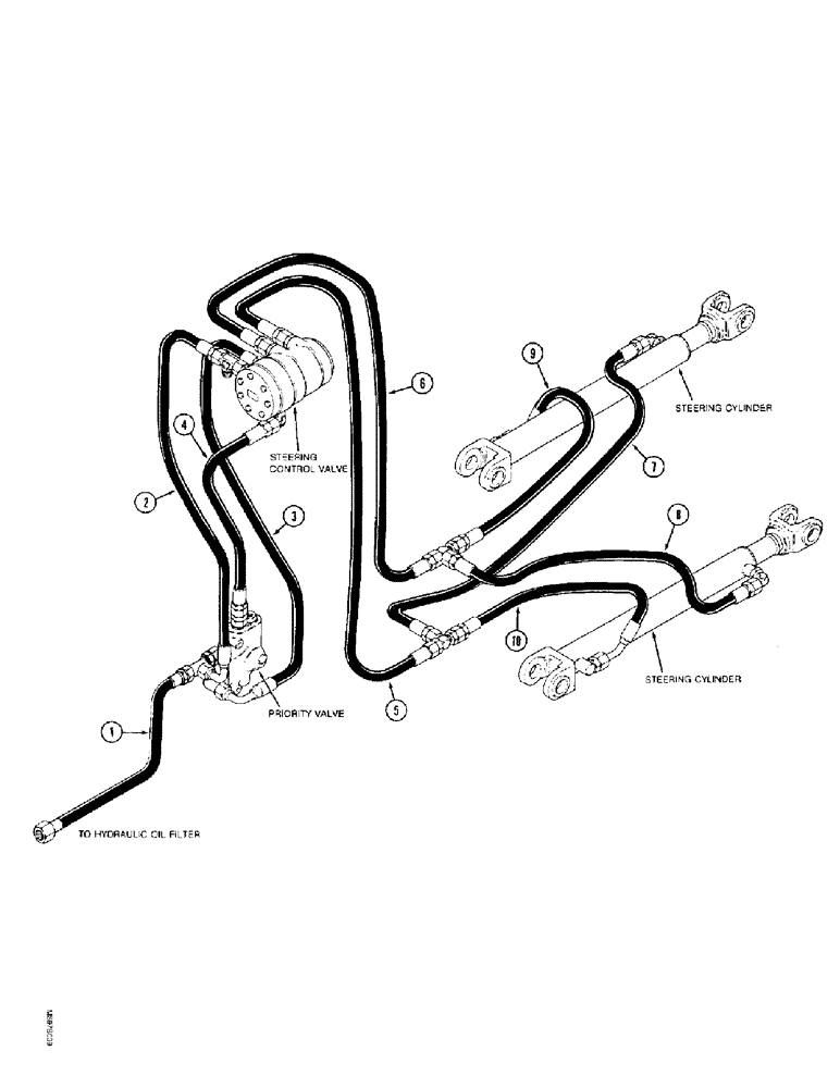 Схема запчастей Case IH 9370 QUADTRAC - (1-16) - PICTORIAL INDEX, STEERING HYDRAULICS (00) - PICTORIAL INDEX