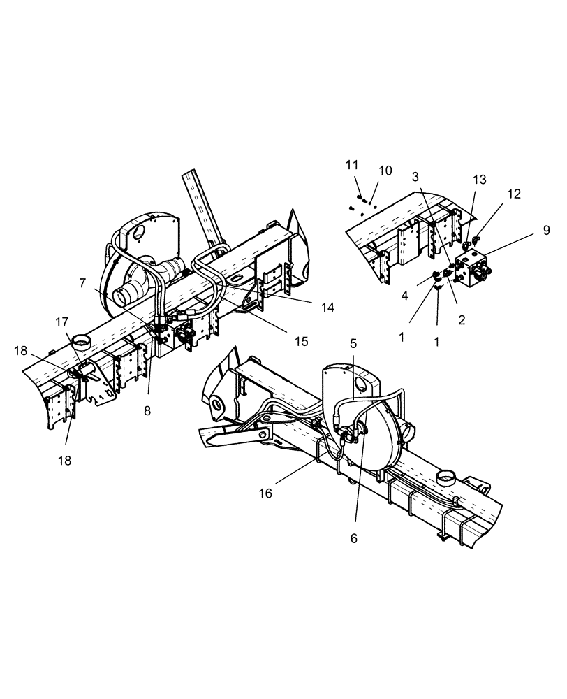 Схема запчастей Case IH 1250 - (35.138.03) - HYDRAULICS - MULTI-VALVE MOUNT, PTO - 24 ROW (35) - HYDRAULIC SYSTEMS