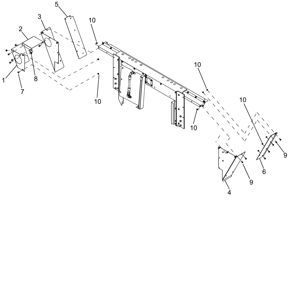 Схема запчастей Case IH 420 TIER 3 - (09F-03) - SIDE SCREENS AND DOORS (12) - CHASSIS
