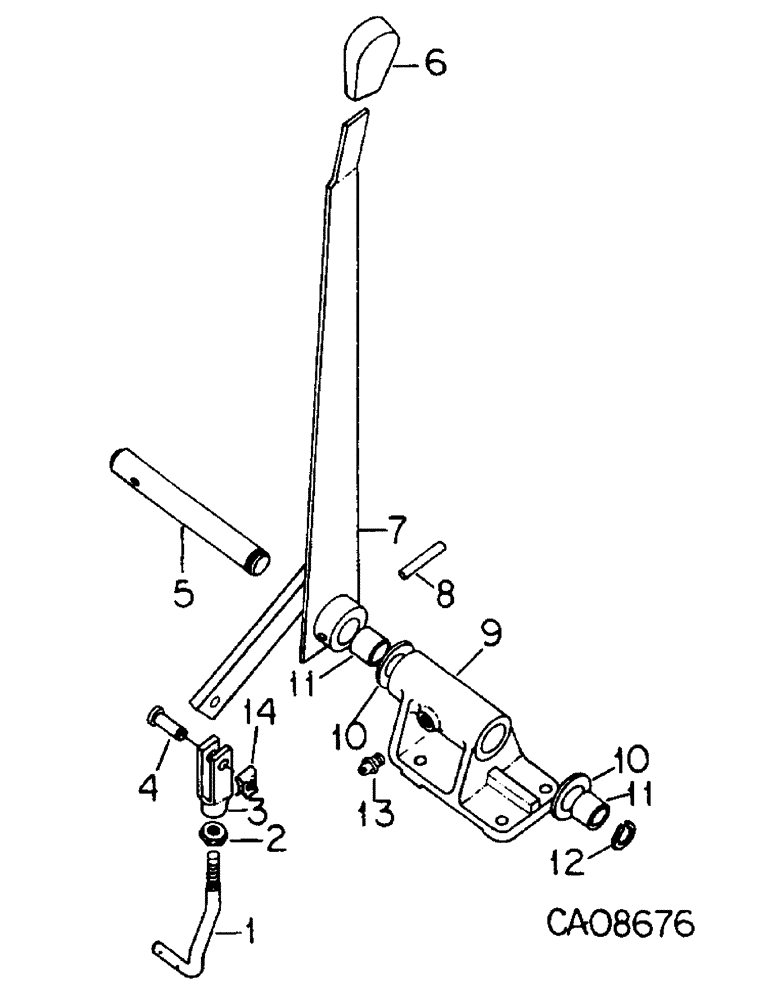Схема запчастей Case IH 884 - (07-67) - CONTROL LEVER, ALL WHEEL DRIVE, ZF AXLE (04) - Drive Train