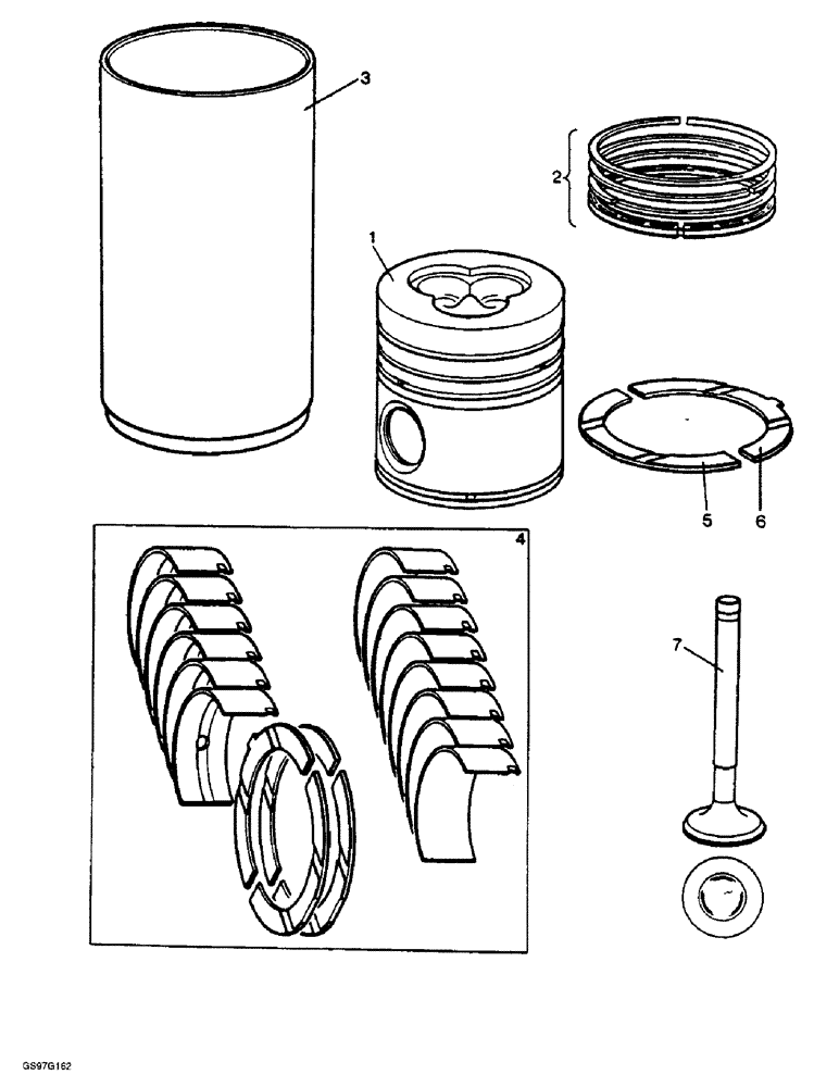 Схема запчастей Case IH 1210 - (2-22) - SERVICE PARTS (02) - ENGINE