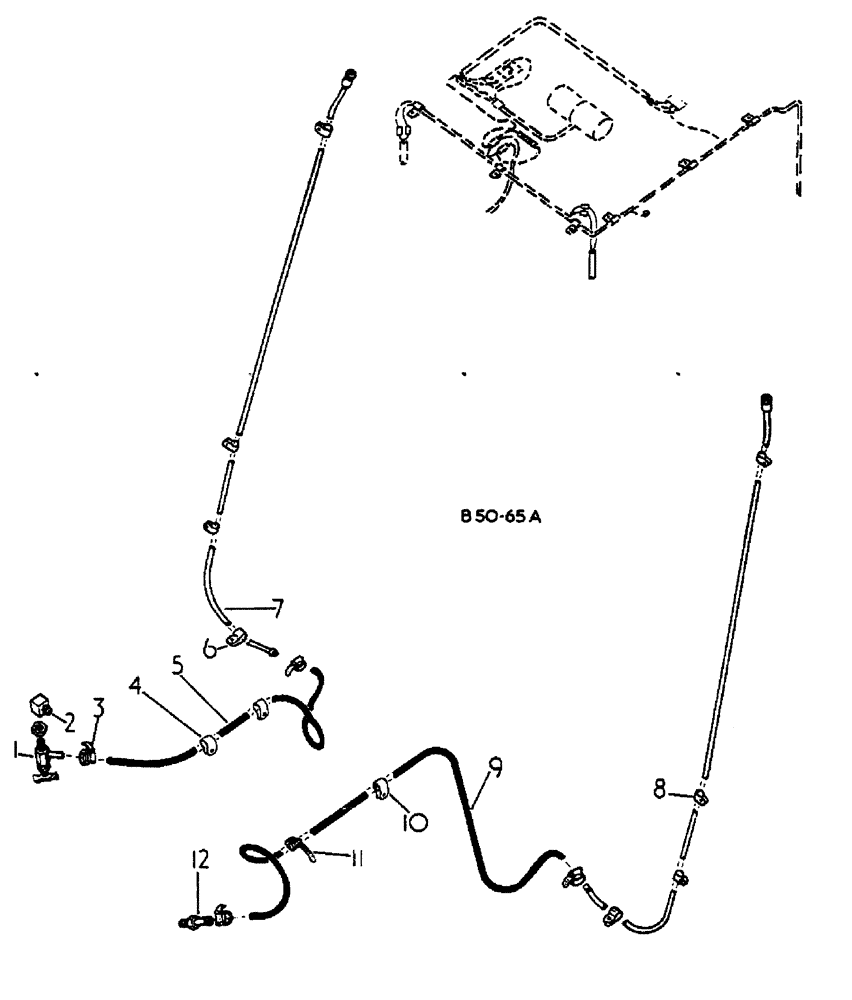 Схема запчастей Case IH 884 - (13-050) - HEATER FEED AND RETURN PIPES (05) - SUPERSTRUCTURE
