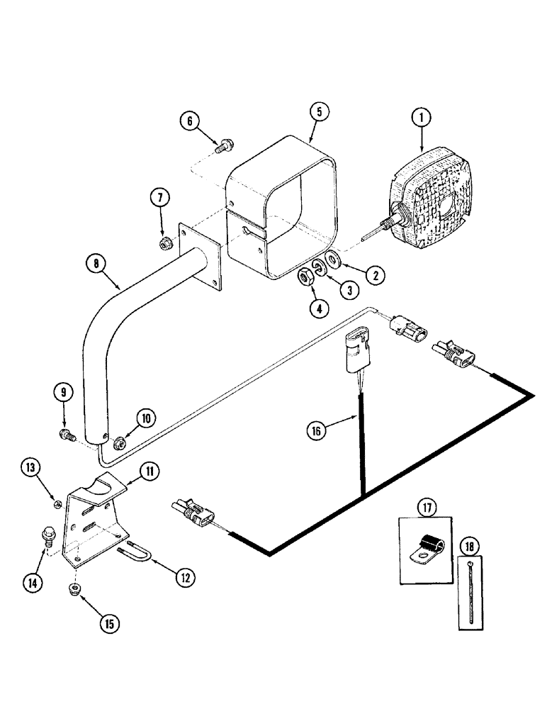 Схема запчастей Case IH 1020 - (4-02) - WIRING HARNESS AND LAMP MOUNTING (04) - ELECTRICAL SYSTEMS