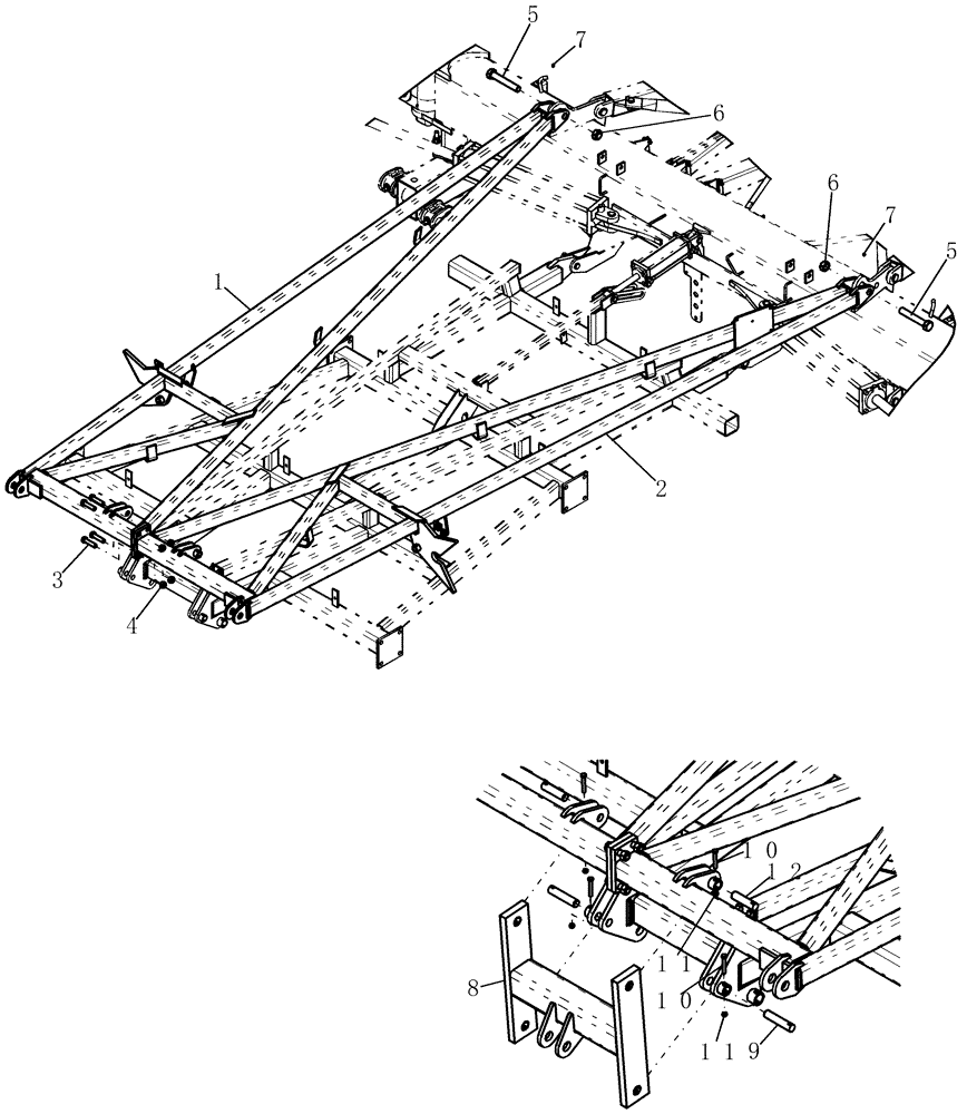 Схема запчастей Case IH 800 - (39.110.10) - HITCH, COMMON (39) - FRAMES AND BALLASTING