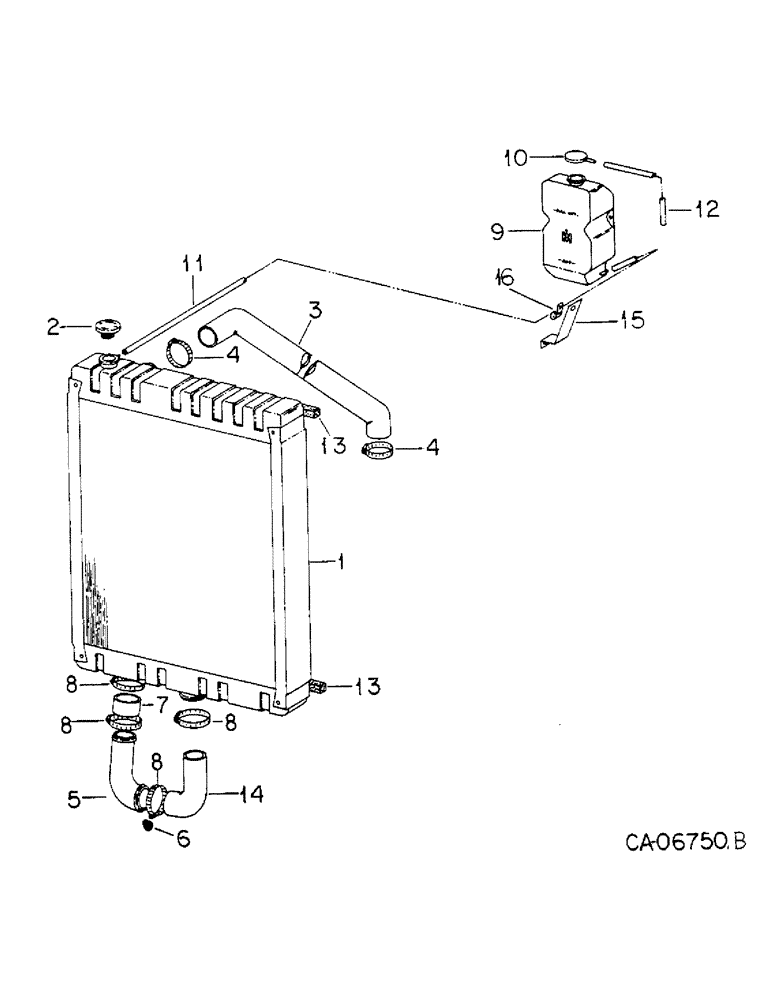 Схема запчастей Case IH 6388 - (06-03) - COOLING, RADIATOR AND CONNECTIONS Cooling