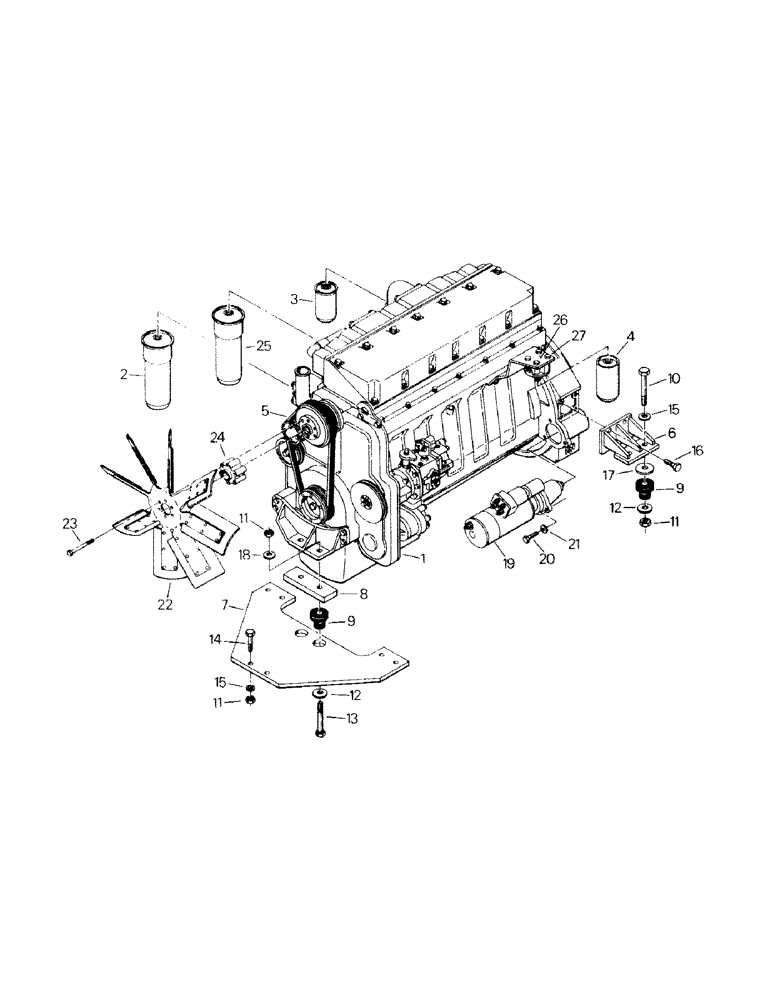 Схема запчастей Case IH SM-325 - (04-02) - ENGINE AND ATTACHING PARTS, CUMMINS L10 ENGINE (04) - Drive Train