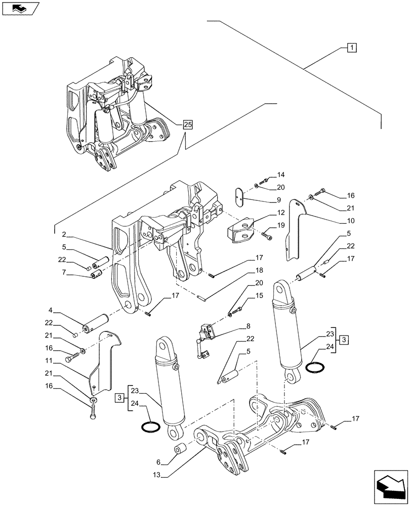Схема запчастей Case IH PUMA 215 - (88.035.07[03]) - DIA KIT - FRONT HPL FOR ELECTRONIC/MECHANICAL REMOTES LESS PTO, LESS AUX. COUPLERS - LIFTER - BREAKDOWN (88) - ACCESSORIES