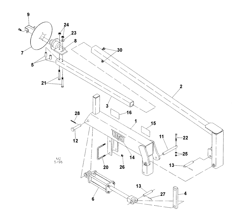 Схема запчастей Case IH 5310 - (75.200.09) - 8-30 ROW MARKER (09) - CHASSIS/ATTACHMENTS