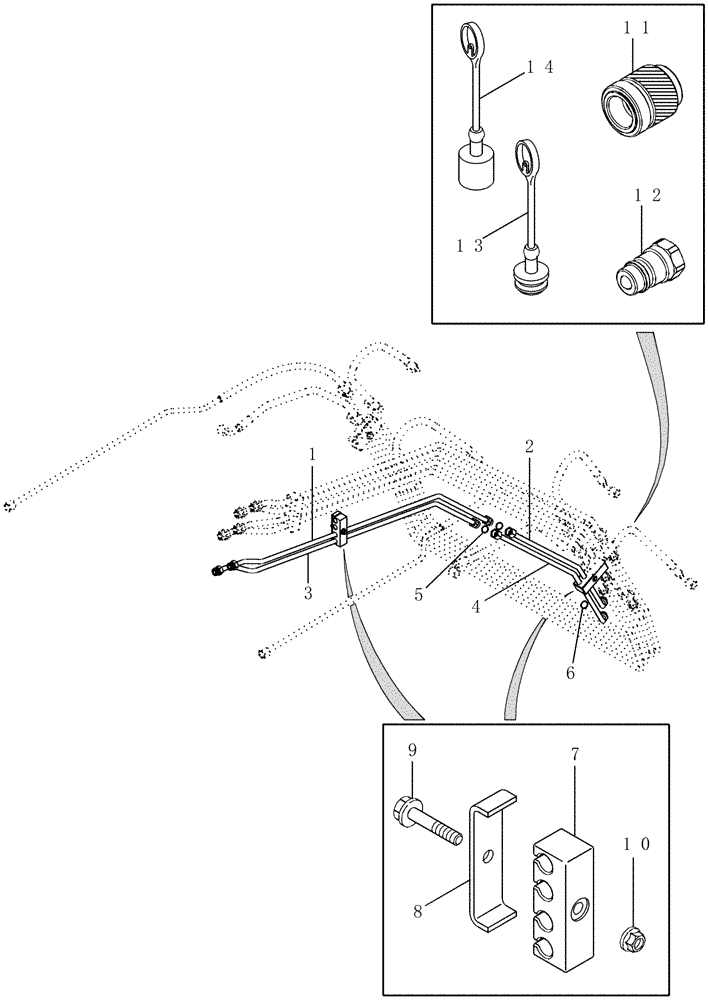 Схема запчастей Case IH LX156 - (08-02) - HYDRAULICS - AUXILIARY 3RD FUNCTION (08) - HYDRAULICS