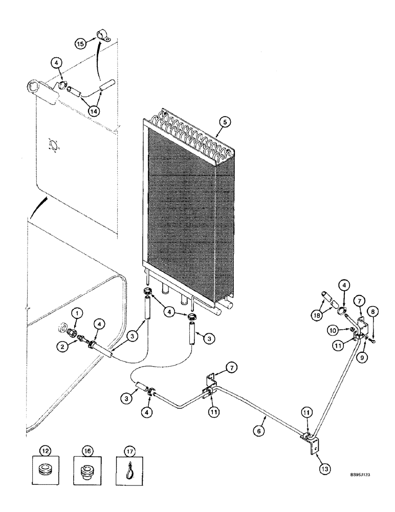 Схема запчастей Case IH 2188 - (3-11C) - FUEL LINES RETURN SYSTEM, COMBINE P.I.N. JJC0191483 AND AFTER (02) - FUEL SYSTEM