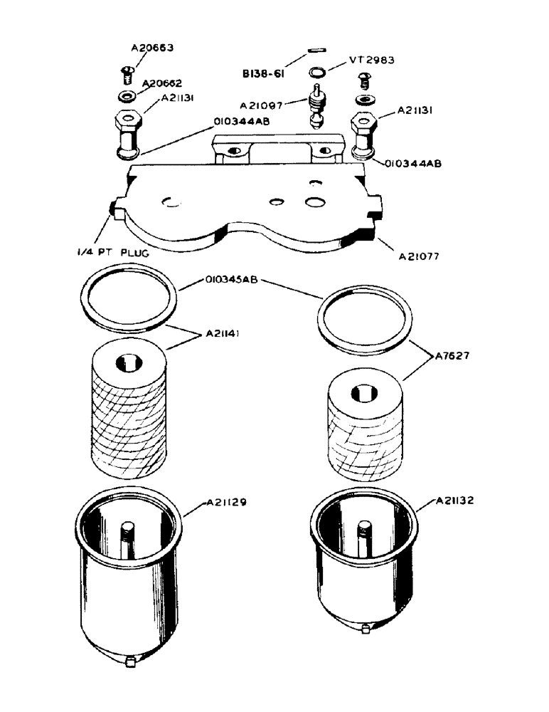 Схема запчастей Case IH 940 - (2-021) - DIESEL ENGINE, PARTS FOR A21133 FIRST AND SECOND STAGE FUEL (03) - FUEL SYSTEM
