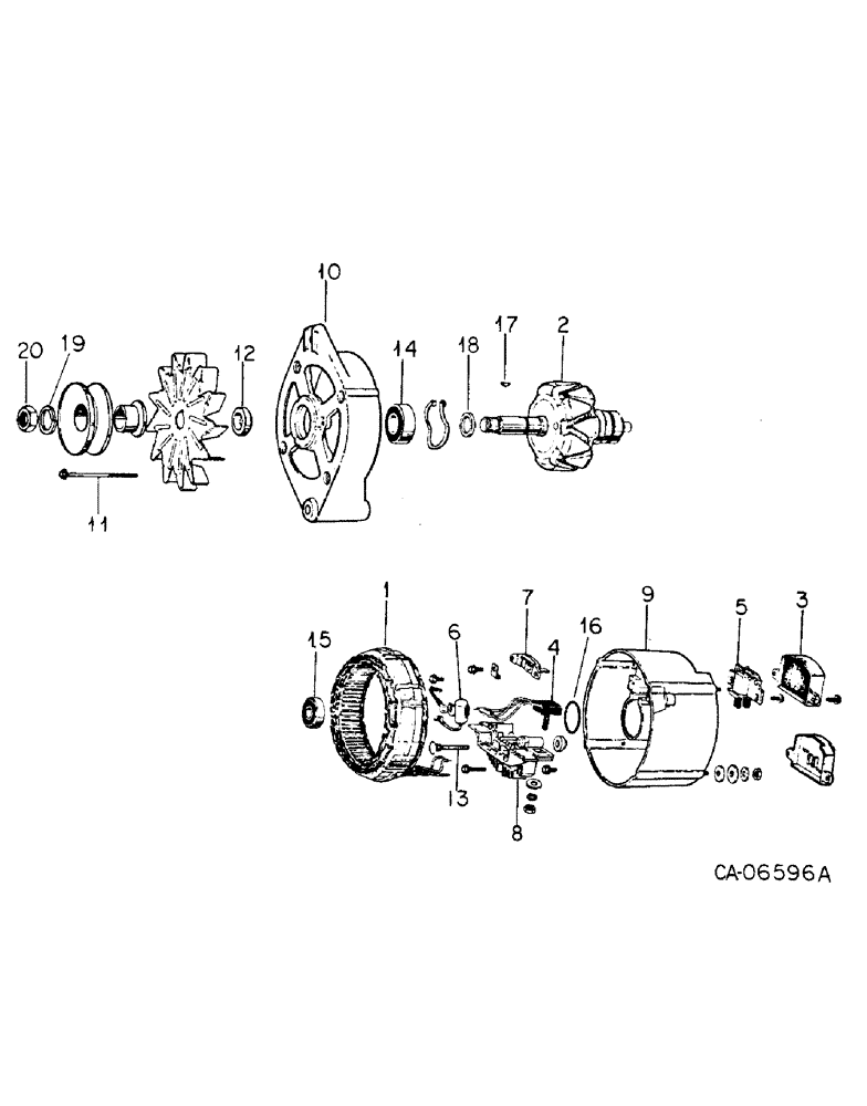 Схема запчастей Case IH 3488 - (08-05) - ELECTRICAL, ALTERNATOR-GENERATOR, 62 AMPS MOTOROLA (06) - ELECTRICAL