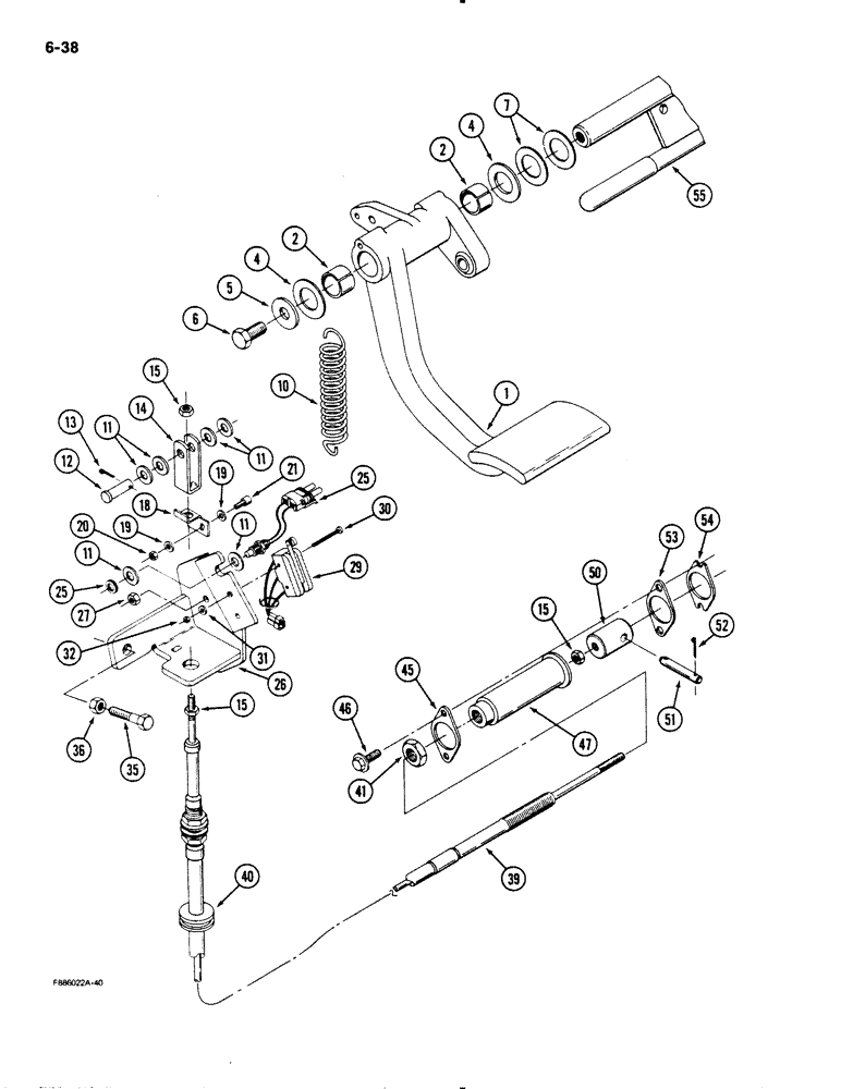 Схема запчастей Case IH 9110 - (6-38) - CLUTCH CONTROL, TRANSMISSION (06) - POWER TRAIN
