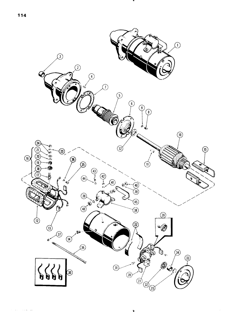 Схема запчастей Case IH 470 - (114) - A36584 STARTING MOTOR, 470 (148B) SPARK IGNITION ENGINE, 570 (159) SPARK IGNITION ENGINE (04) - ELECTRICAL SYSTEMS