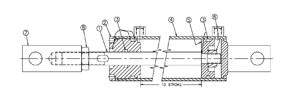 Схема запчастей Case IH 3150 - (07-009) - BOOM LEVEL (75 BOOM) Cylinders
