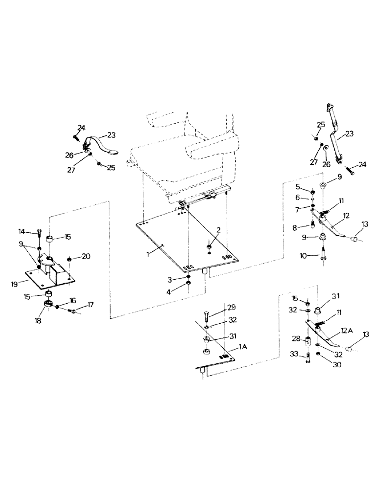 Схема запчастей Case IH ST470 - (01-13) - SEAT MOUNTING, BOSTROM, BSN 129-00010 AND 130-00198 (10) - CAB
