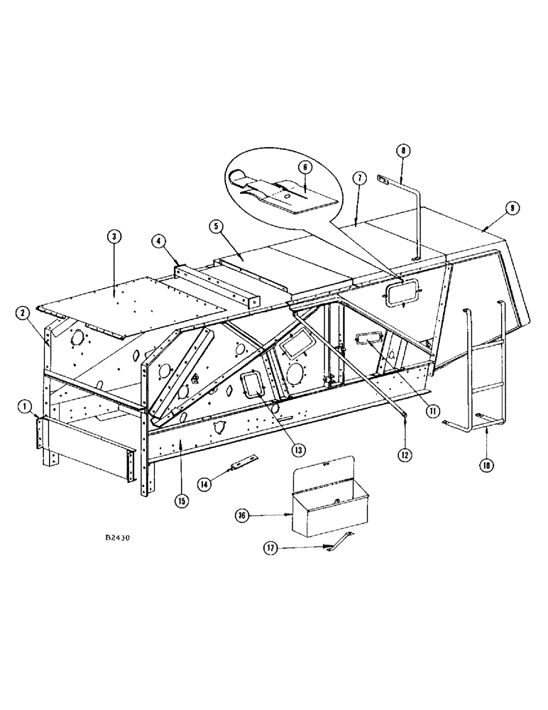 Схема запчастей Case IH 460 - (092) - SIDE SHEETS AND DECK, TOOL BOX (39) - FRAMES AND BALLASTING