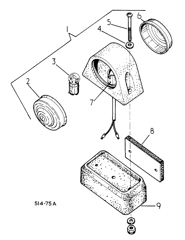 Схема запчастей Case IH 784 - (08-027) - FENDER WIRING AND LIGHTS, TRACTORS W/CROWN FENDERS (06) - ELECTRICAL