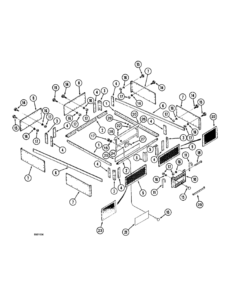 Схема запчастей Case IH 1800 - (9C-22) - BASKET EXTENSION (16) - BASKET