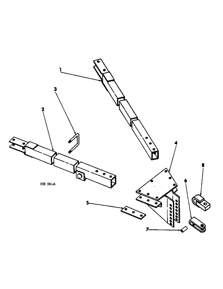 Схема запчастей Case IH 55 - (F-04) - TRACTOR HITCH, 22 FOOT MACHINE, BUILT PRIOR TO AUGUST, 1973 SEASON 