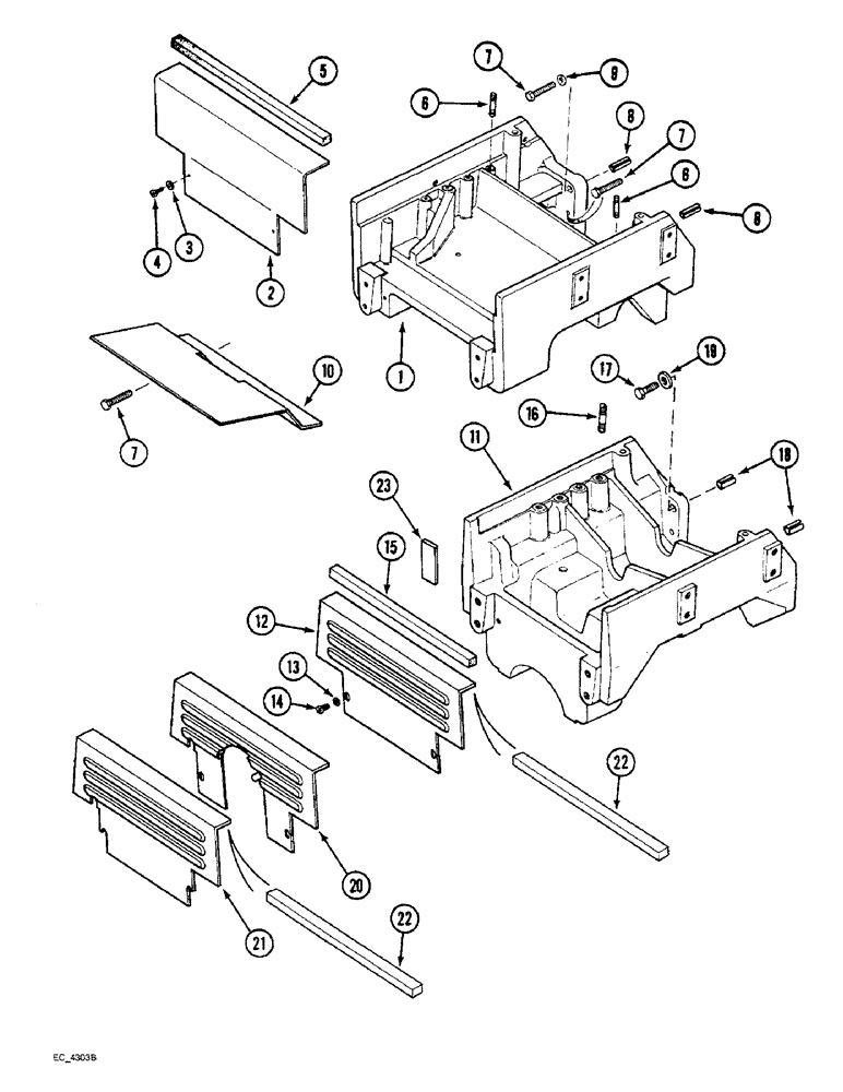 Схема запчастей Case IH 3230 - (9-004) - FRONT BOLSTERS, CAST, 2 WHEEL DRIVE TRACTOR (09) - CHASSIS/ATTACHMENTS
