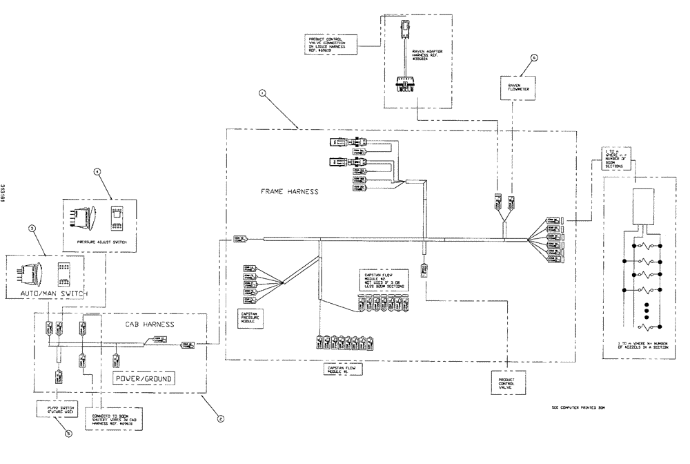 Схема запчастей Case IH SPX3200B - (196) - AIM COMMAND ELECTRICAL GROUP (55) - ELECTRICAL SYSTEMS