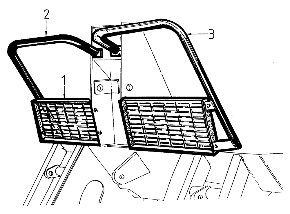 Схема запчастей Case IH 7700 - (G01[03]) - GUARDRAILS, SERIAL # 7659 AND ONWARDS Leg Base Cutter